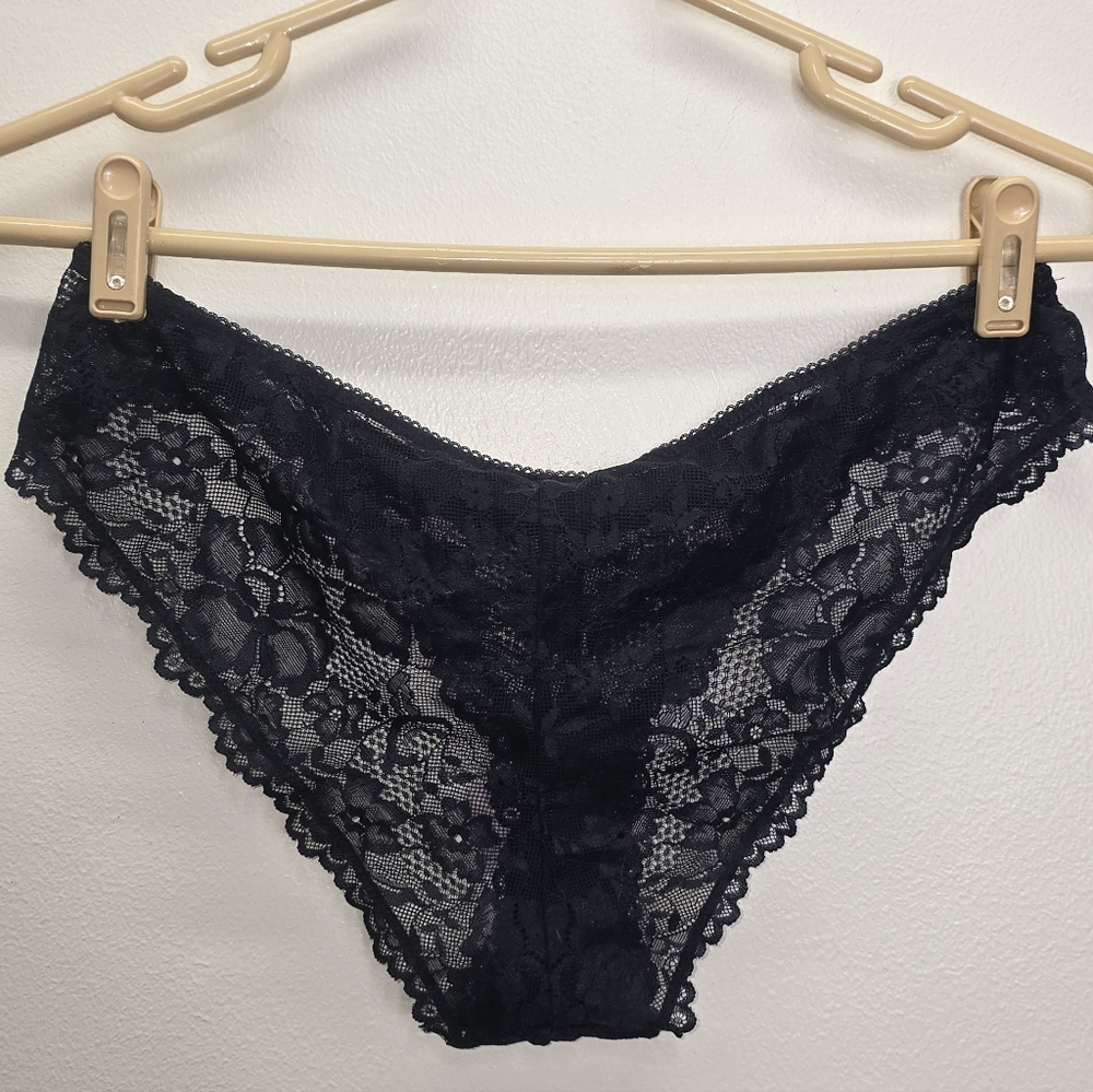 Cacique Black Lace 14 16 Panties 1X Sexy Coquette Romantic Lingerie